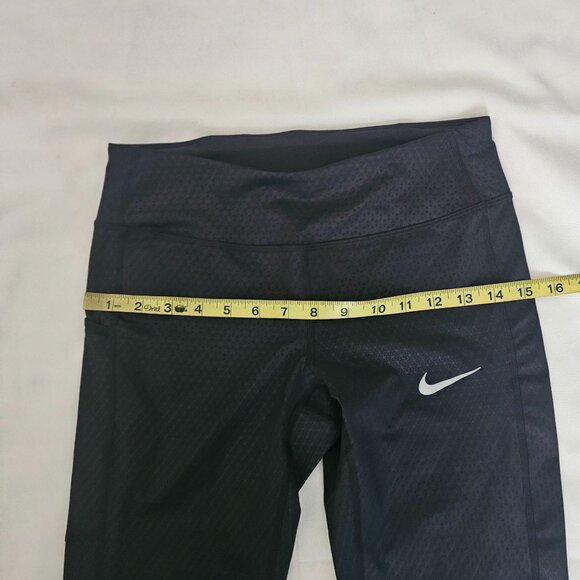 NIKE Dri-Fit Women's Activewear Black Pattern Yoga Leggings Size Small - Picture 9 of 14